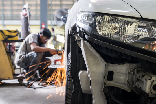 Auto body repair for damaged vehicle panels